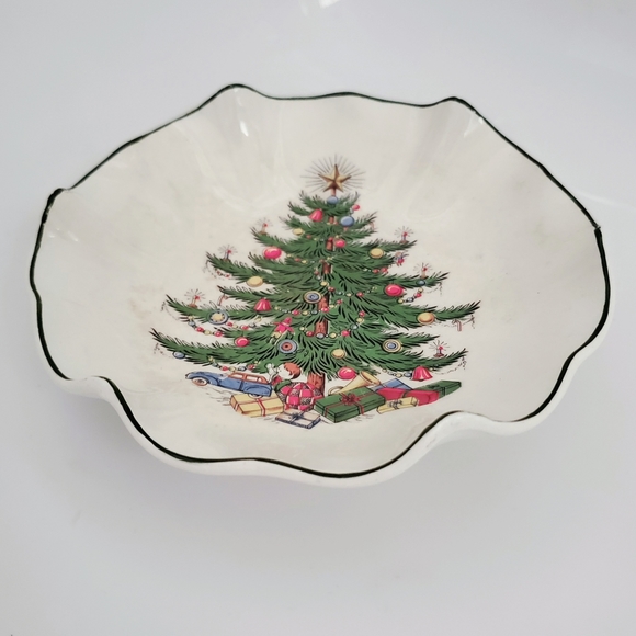 Vtg Christmas Candy / Nut Dish, English Barrington Ironstone China - Picture 3 of 9